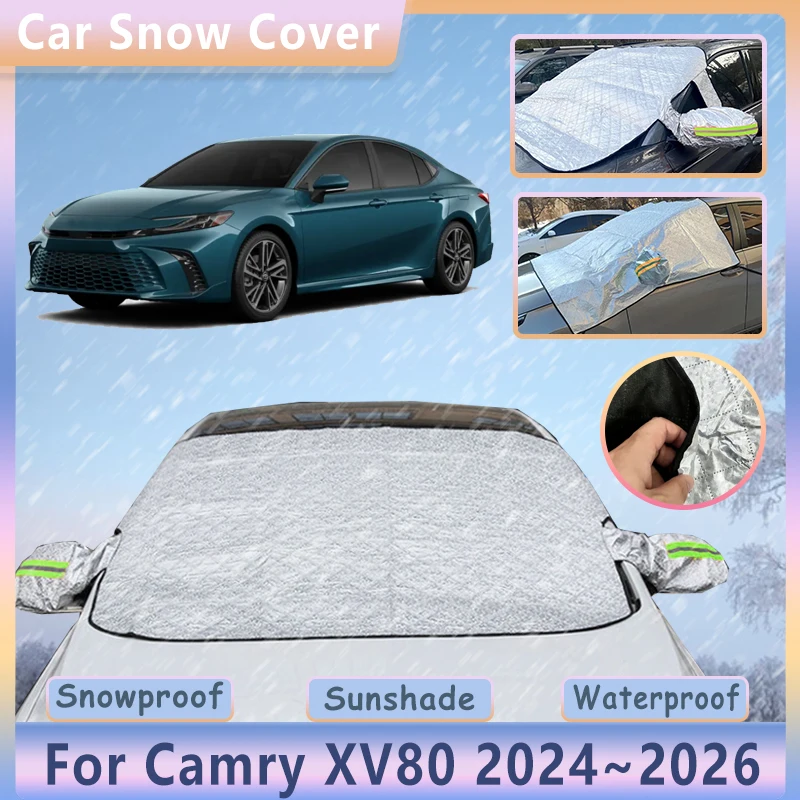 

Car Snow Cover For Toyota Camry XV80 2024 2025 2026 Outdoor Winter Shield Anti-reeze Frost Slip-over Auto Sunshade Accessories