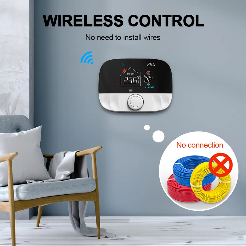 RF433 Tuya WiFi Wireless Thermostat Smart Thermoregulator Temperature Controller for Water Gas Boiler Support Alexa Google Home