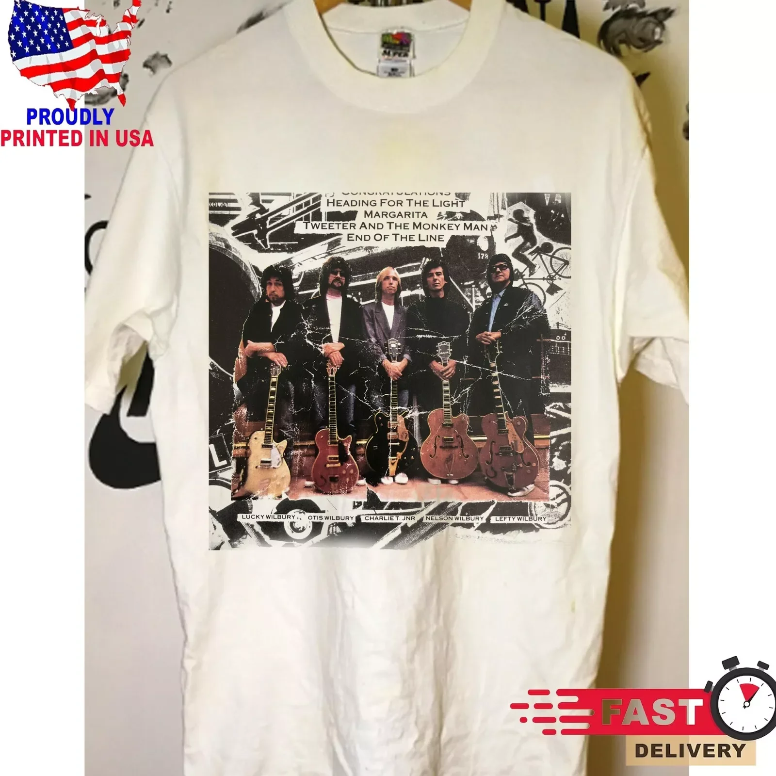 New Traveling Wilburys poster shirt Cotton Men S-5XL Tee QN1297