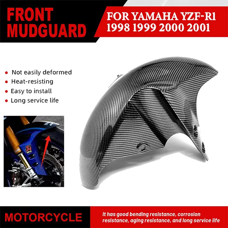 

Motorcycle front fender For Yamaha YZF-R1 YZF-R1 YZFR1 1998 1999 2000 2001 high-quality ABS mudguard splash guard Protection