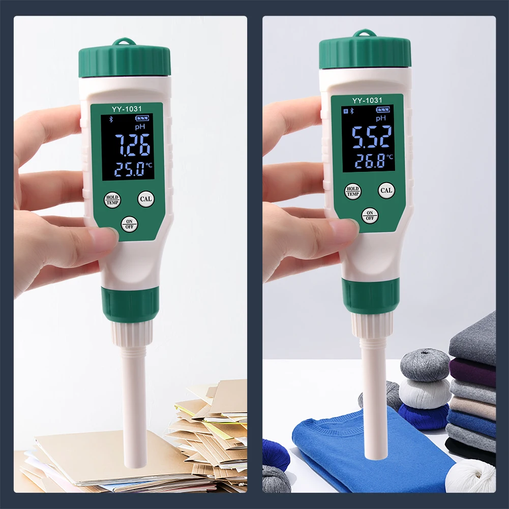 Yieryi Smart Bluetooth Skin PH Meter Paper Cloth Leather PH Tester Aquarium SPA Pool Water Quality Monitor Micro Solution Test