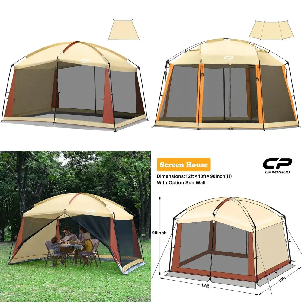 

Portable Outdoor Camping Screen Shelter with Wind and Sun Protection for Patios and Camping Adventures