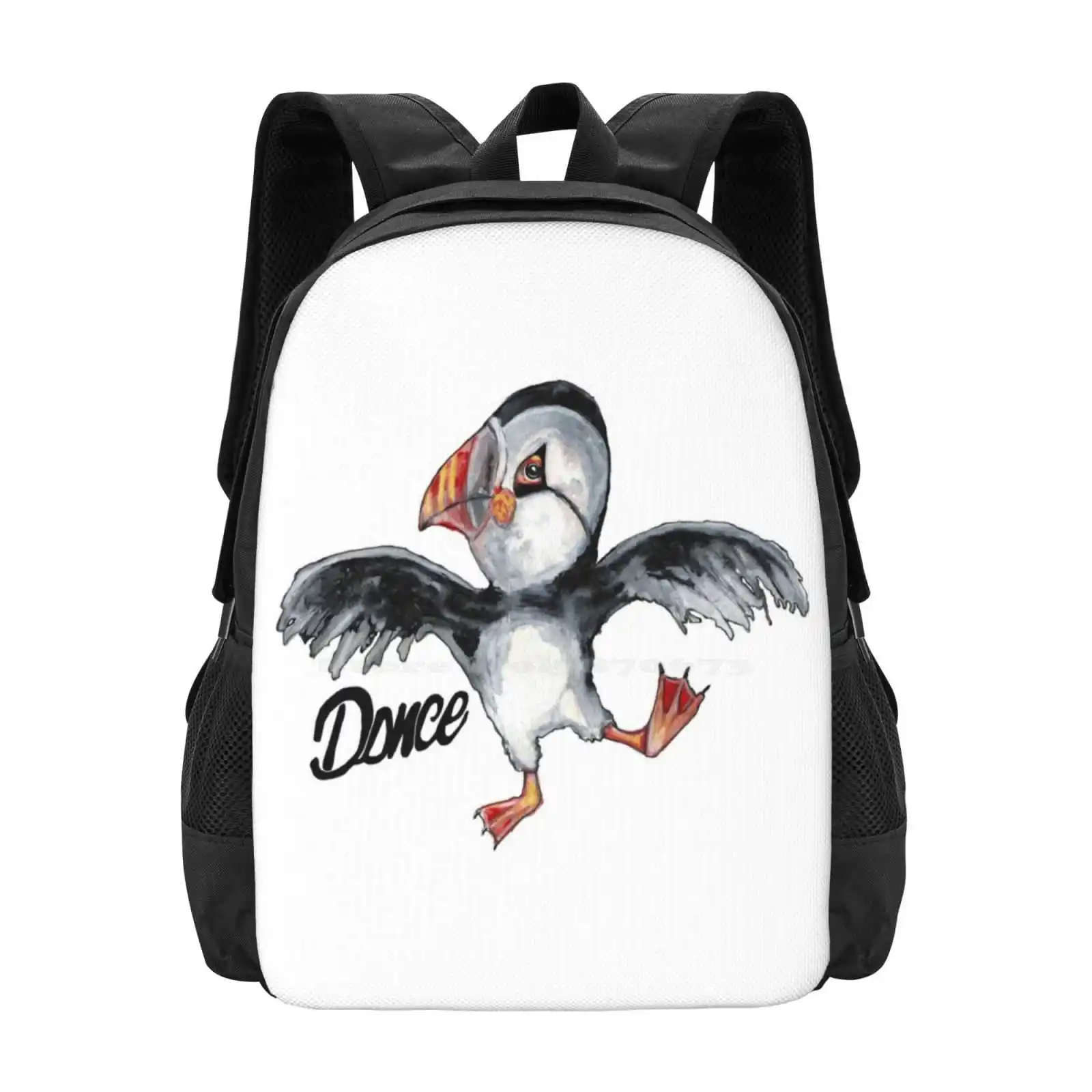 Puffin Dance Hot Sale Schoolbag Backpack Fashion Bags Puffins Dance Birds Iceland Lunde