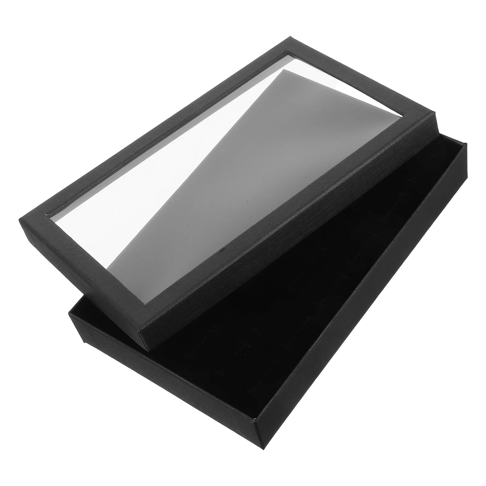 

36 Holes Ring Box PVC Cover Clear Window Jewelry Storage ganizer for Rings Earrings Travel Display Case Selling