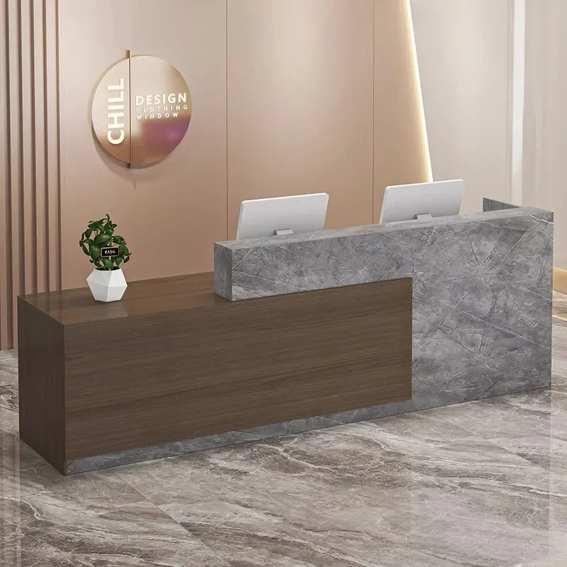 

Professional Beauty Bar Counter Simple Luxury Professional Design Reception Desk Modern Salon Kassentisch Commercial Furniture