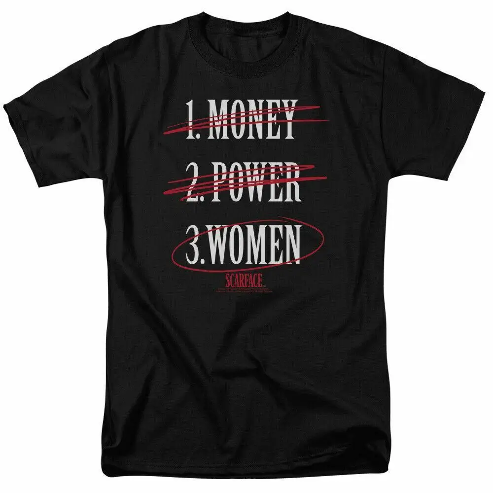 Scarface Money Power Women T Shirt Licensed Gangster Movie Tony Montana Black