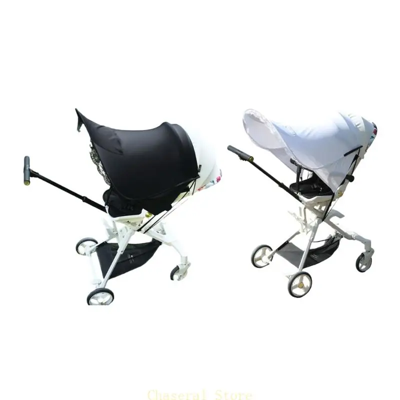 

E7CE Universal Strollers Sunshade Extended UPF50+ Sun Awning Lightweight Breathable Fabric for Baby Carriages