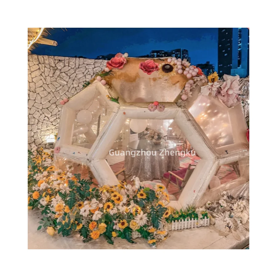 

Outdoor Inflatable Transparent Camping Football Bubble Tent Starry Camping Tent For Renting