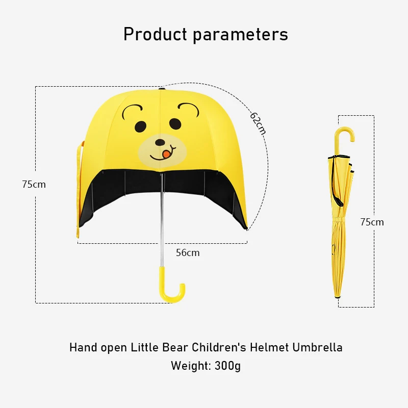 Children's Helmet Umbrella, Creative High-end Feeling Umbrella, Sunscreen, Internet Celebrity, Outdoor Sunshade, Sunny Umbrella