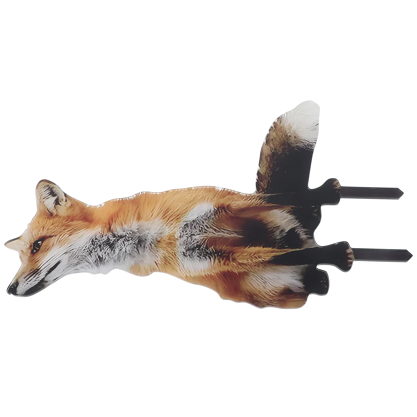 

1pc Fox Acrylic Garden Decoration Stake Lawn Sign Yard Ornament Outdoor Decorative Fox Stake Garden Stakes For Outside Acrylic