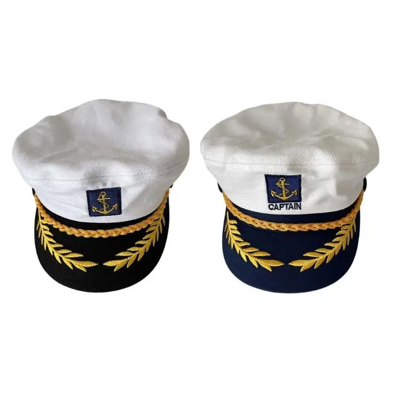 

31BB Sailing Hat Adjustable Cotton Headwear For Women And Men Role Play Halloween Costume