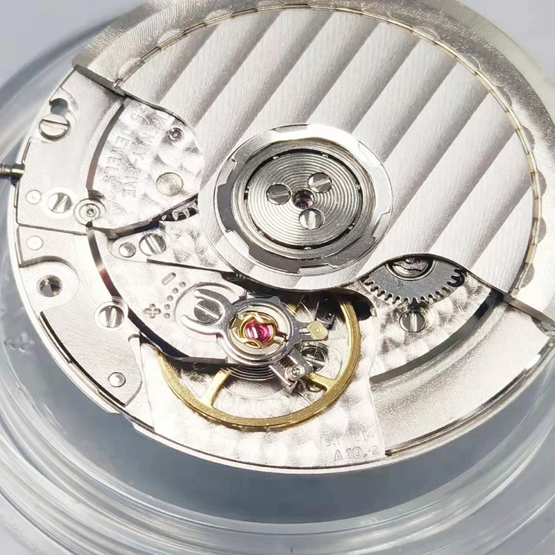 Original brand new watch movement parts A10 three needle single calendar white carved movement