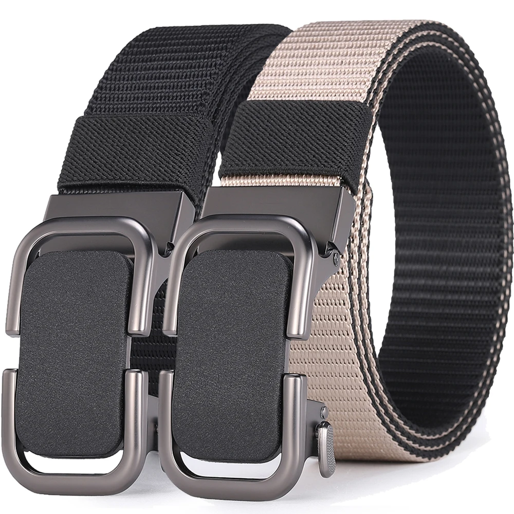 الرجال حزام سبيكة التلقائي سبيكة مشبك النايلون حزام في الهواء الطلق التكتيكية حزام بلا أسنان التلقائي مشبك أحزمة قماش رياضية غير رسمية #1