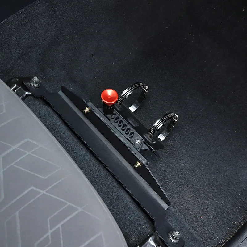 For Toyota Tacoma 2016-2022 Aluminum Alloy Black Under Passenger Seat Fire Extinguisher Bracket Car Modification Accessories view 3