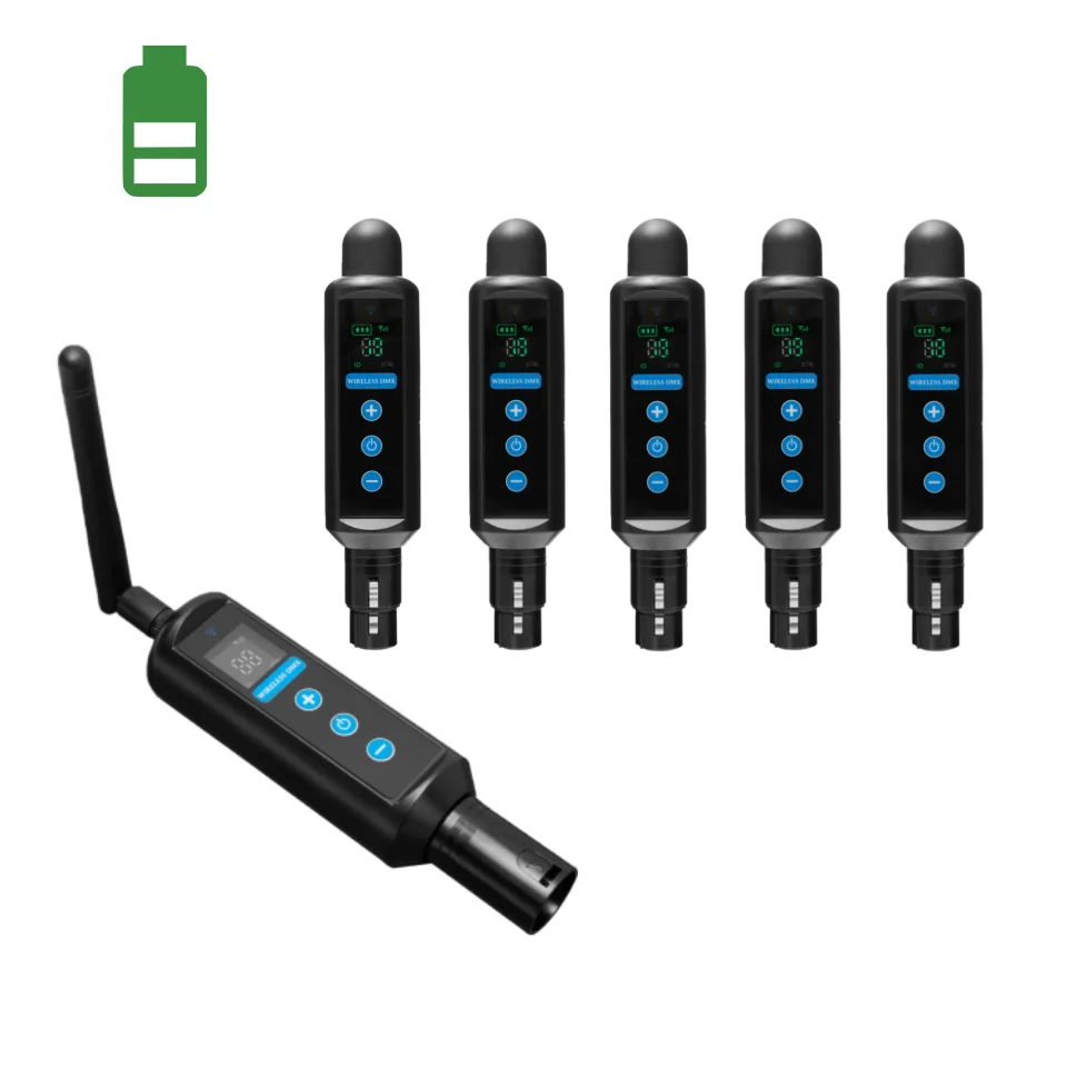 

YXE Новый комплект из 6 беспроводных приемников DMX512 со встроенным аккумулятором и упаковочная коробка для управления сценическим освещением на вечеринках, в караоке и барах