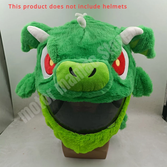 Motorcycle Helmet Protection Headgear Cover Cartoon Little Green Dragon Increase Riding Fun Fashionable and Cool Helmet Cover