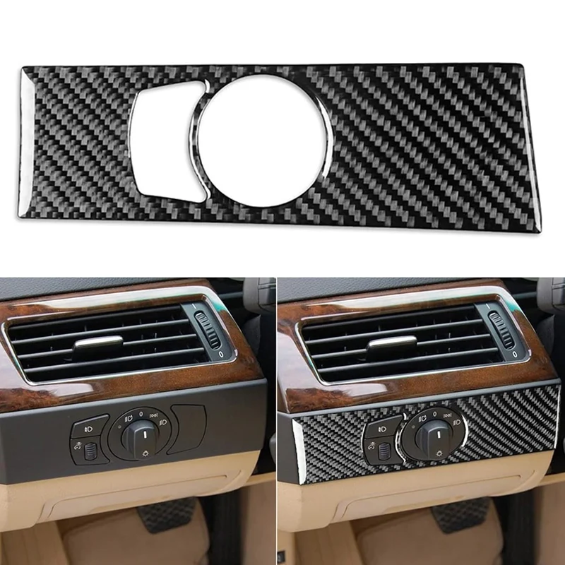 

For BMW 5 Series E60 2004-2007 Car Accessories Interior Headlight Control Panel Trim Sticker