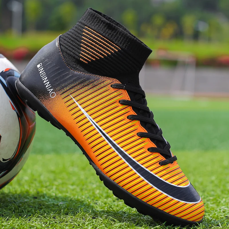 

Уличные мужские футбольные бутсы, противоскользящая повседневная спортивная обувь, мужские дышащие легкие тренировочные футбольные бутсы на шнуровке, мужские