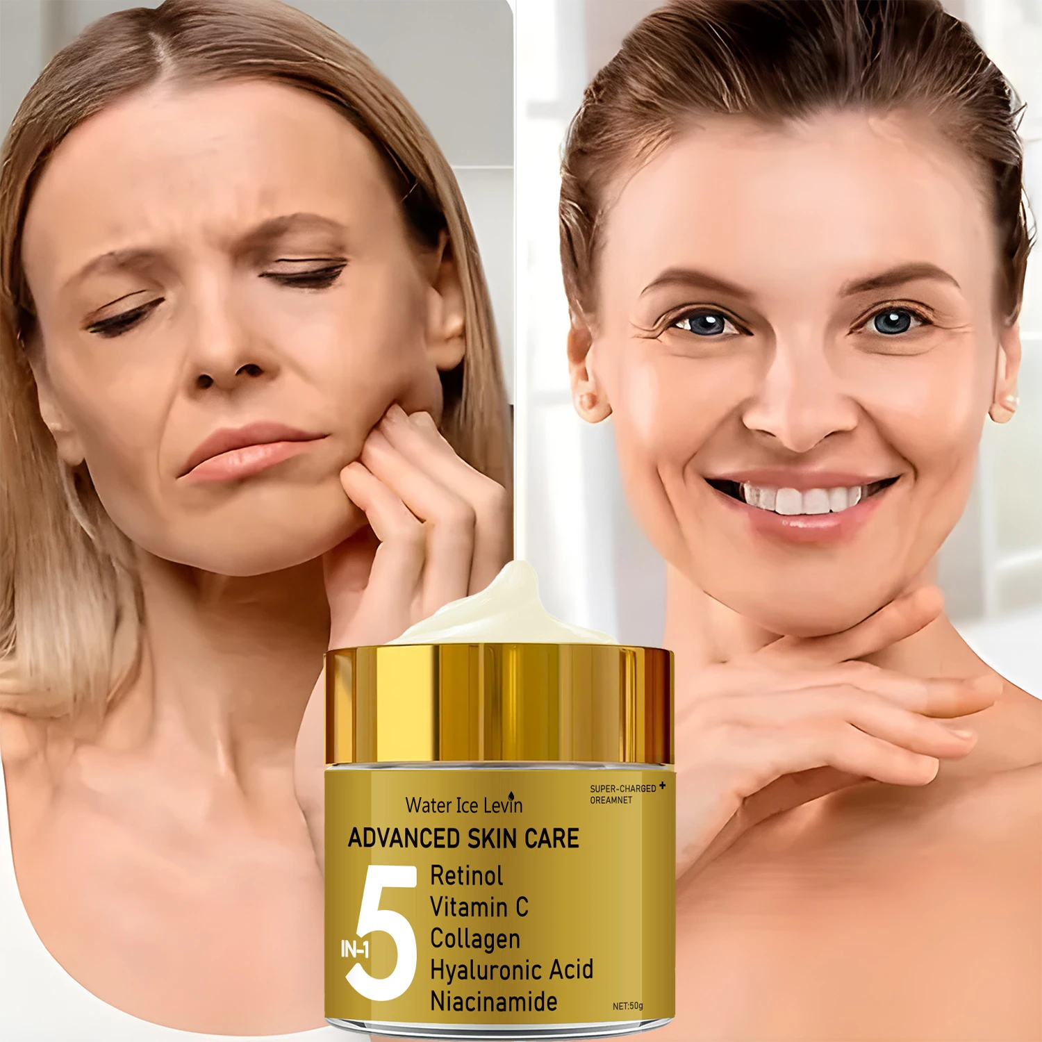 5-in-1 Facial Moisturizing Cream, Containing Vitamin C, Collagen, and E - Pore Hydration Formula, Suitable for All Skin Types, Non-Irritating view 6