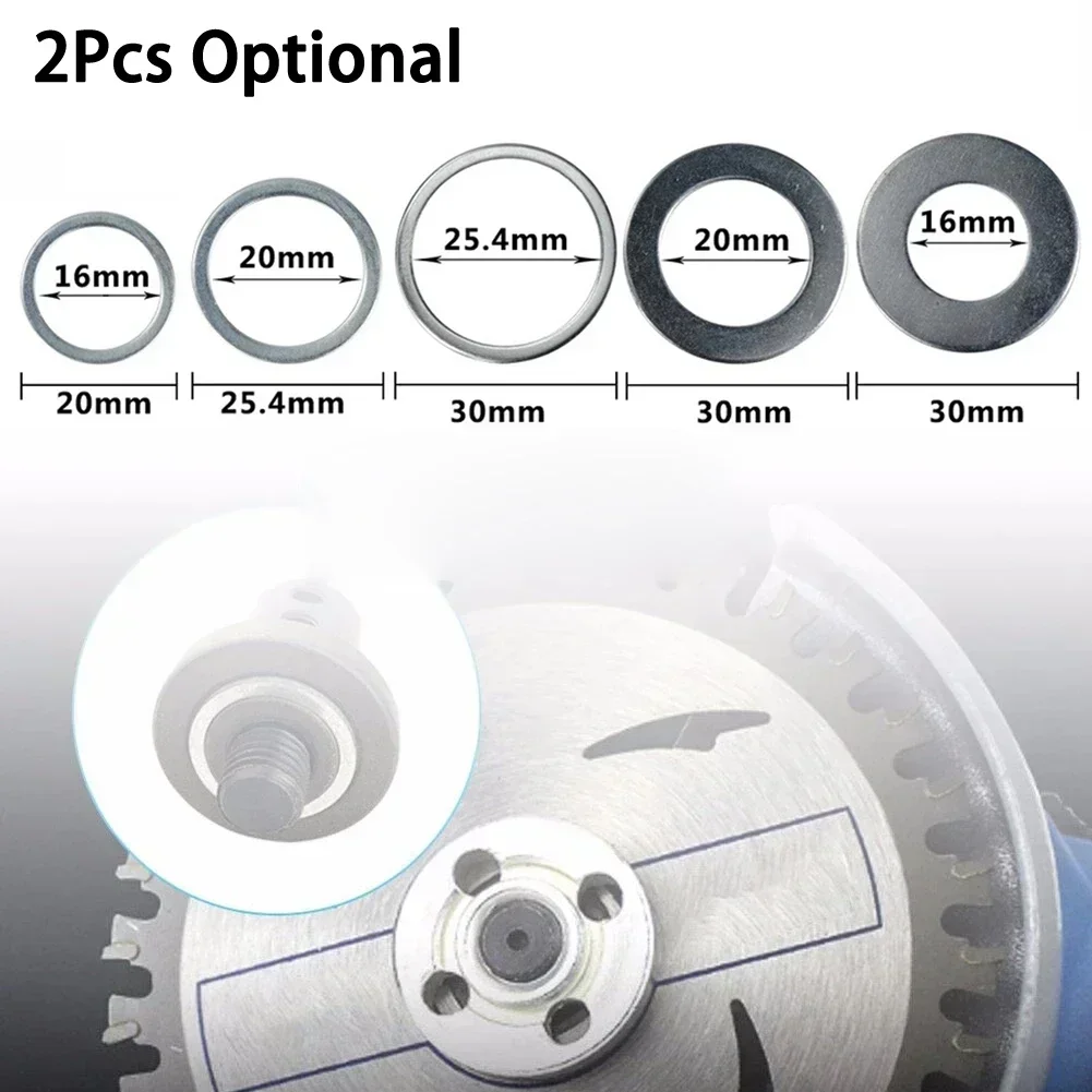 2pcs Circular Saw Ring Conversion Ring Reducing Rings For Cutting Disc Cutting Washer Circular Saw Ring Woodworking Tools