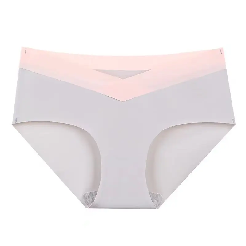 

Unmarked Pregnant Women's Underwear Ice Silk Mid Waist Contrasting Large Size Comfortable Triangle Pants