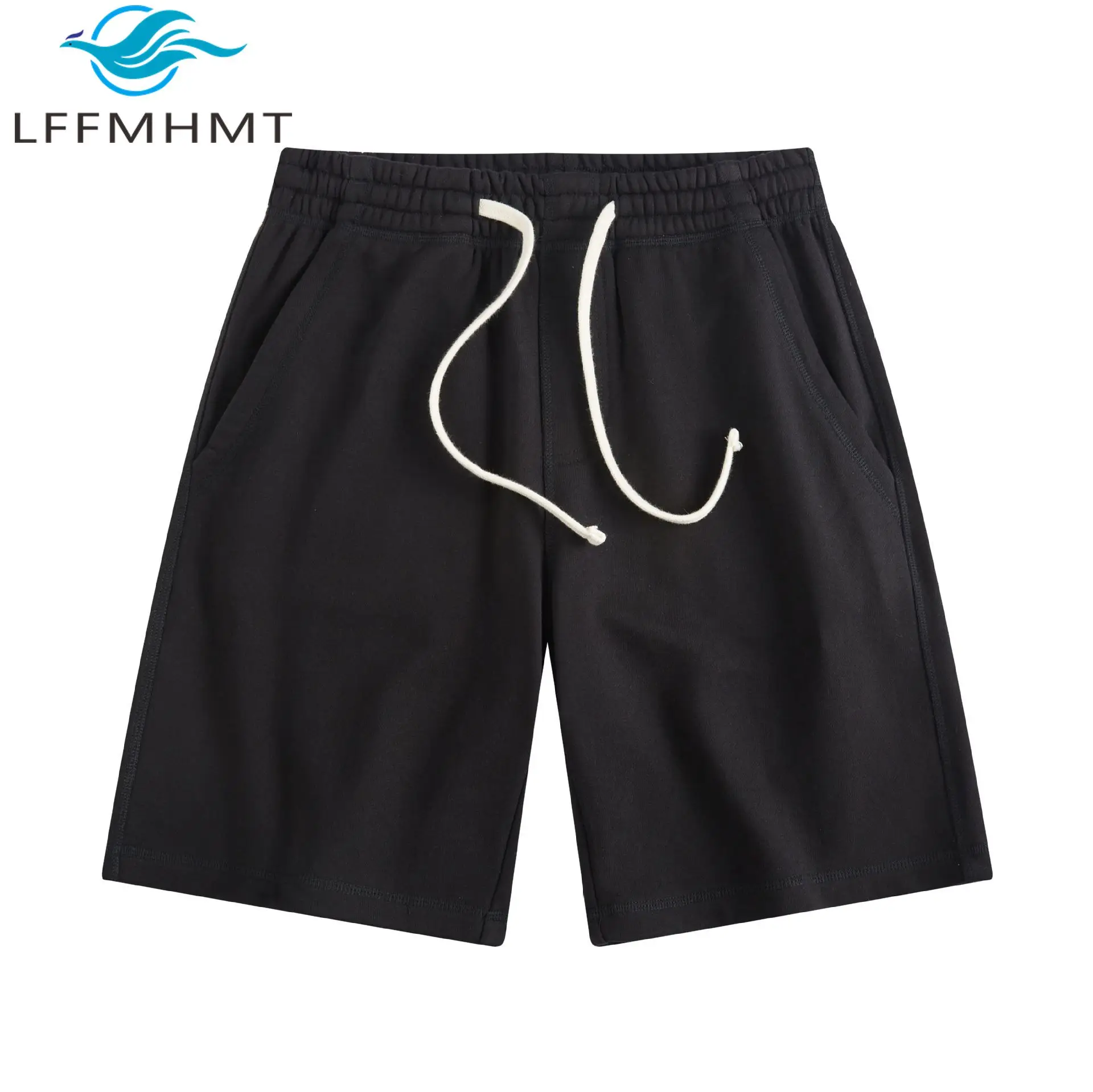 380g/m² Heavyweight Cotton Short Sweatshorts for Men Summer Fashion Elastic Waist Drawstring Loose Casual Simple Basic Shorts