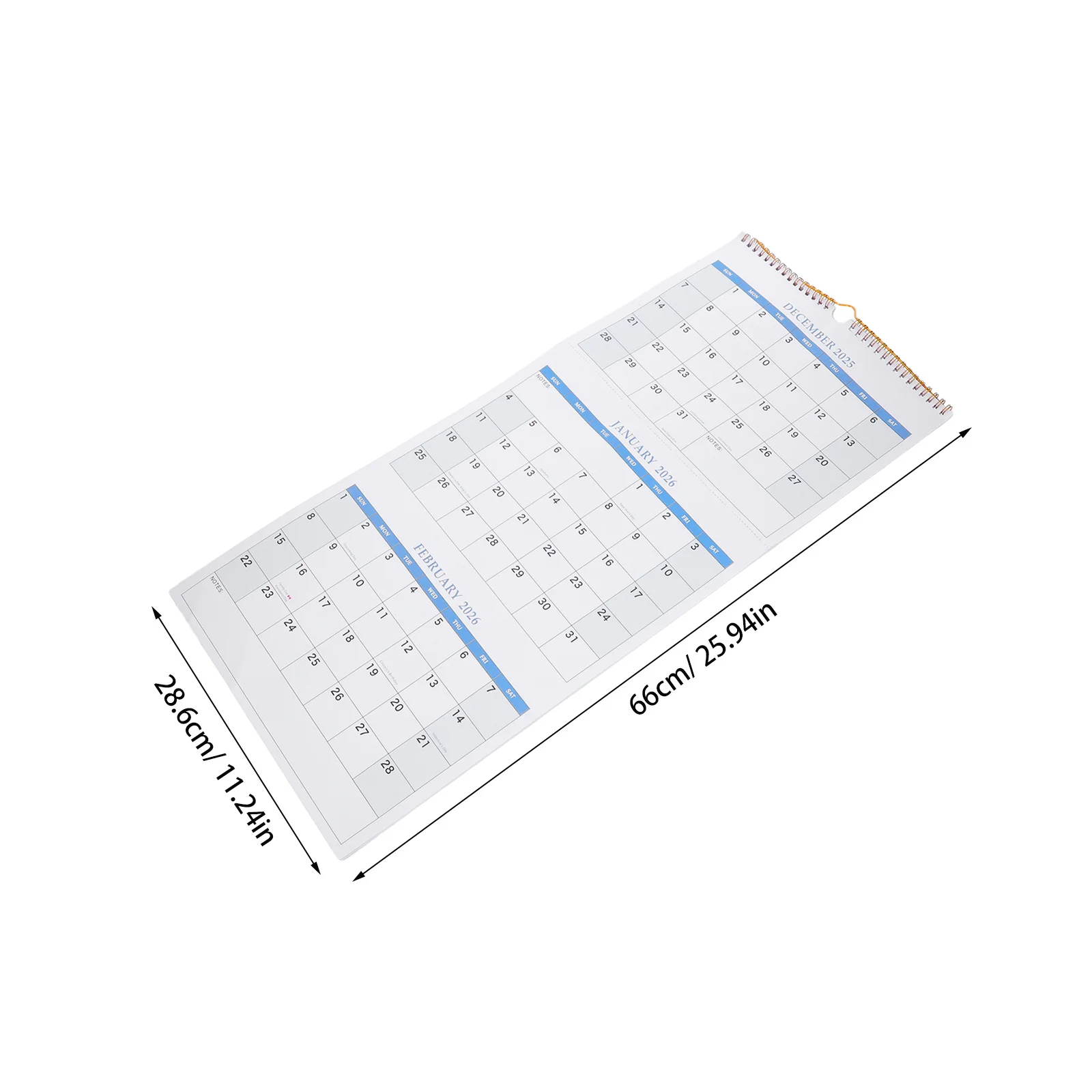 3 قطعة 3 أشهر تقويم الحائط 2025-2027 مخطط سنوي عمودي لمكتب المنزل والمدرسة كتل يومية واسعة مرجع شهري مزدوج