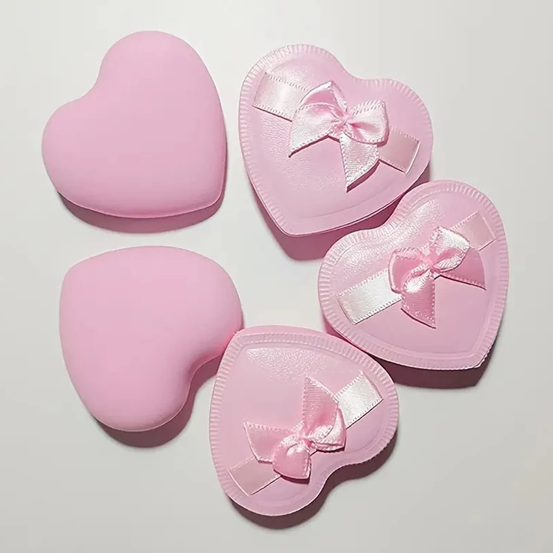 2/5 قطعة القلب القوس ماكياج مسحوق نفث التي يمكن استخدامها في مجموعات الجافة والرطبة القطن الحلوى وسادة هوائية مسحوق نفخة #5