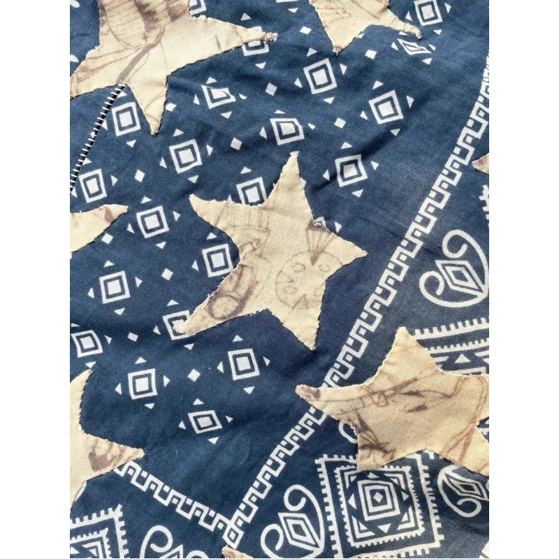 VISVIM WMV FLAG STOLE STARS cashew flower patchwork handmade five-star hanging scarf shawl