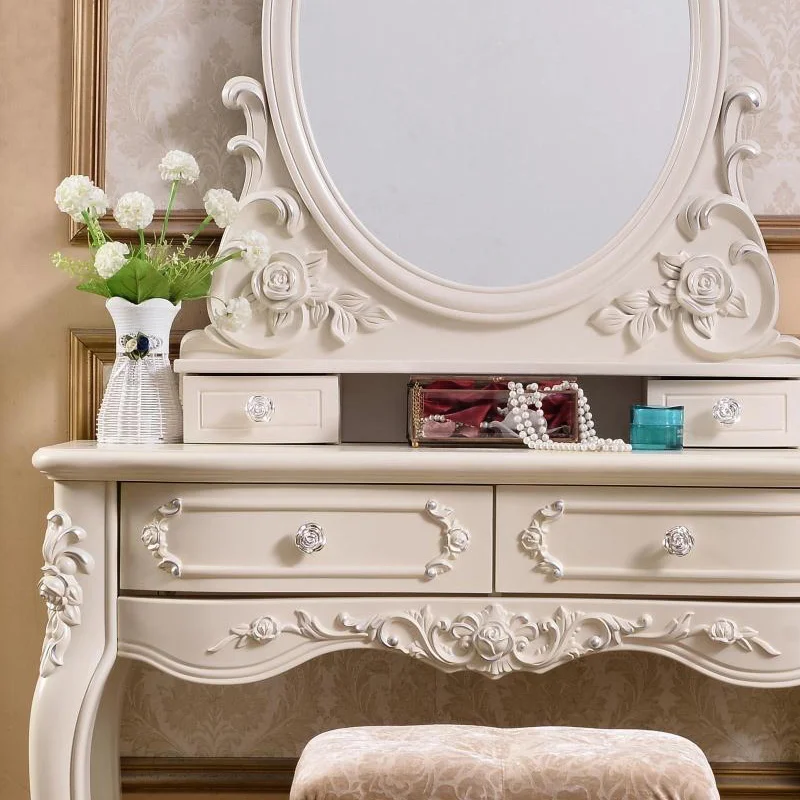 Meja Rias Mewah Berkilau Gaya Eropa Modern Diskon Meja Rias Cermin Putih Perlengkapan Pakaian Postazione Furniture Kamar Tidur