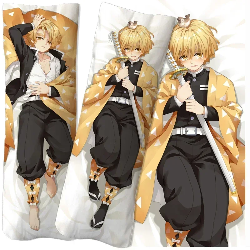 

Наволочка аниме «рассекающий демонов», Agatsuma Zenitsu Dakimakura, обнимающая подушка для тела, Женская Обложка