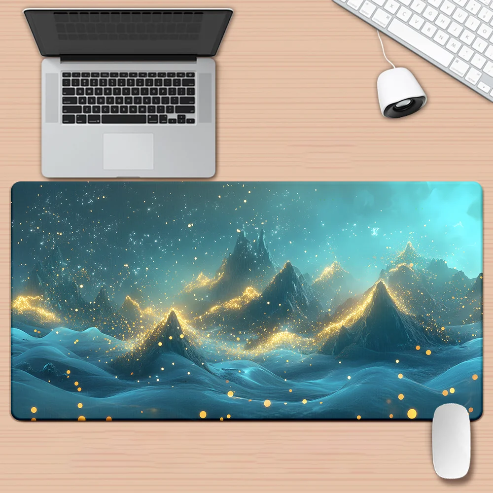 

1pc Glowing Mountains and Sea of Clouds HD Printed Pad for Desk, Multi Functional XXL Mousepad, Keyboard Gaming Mouse Mats, Offi