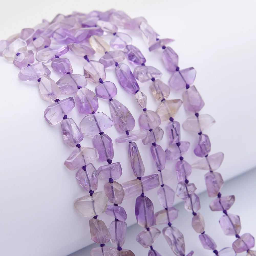 

APDGG Natural Purple Ametrine Quartz Freefrom Cut Nugget Loose Beads 16'' Strand Jewelry