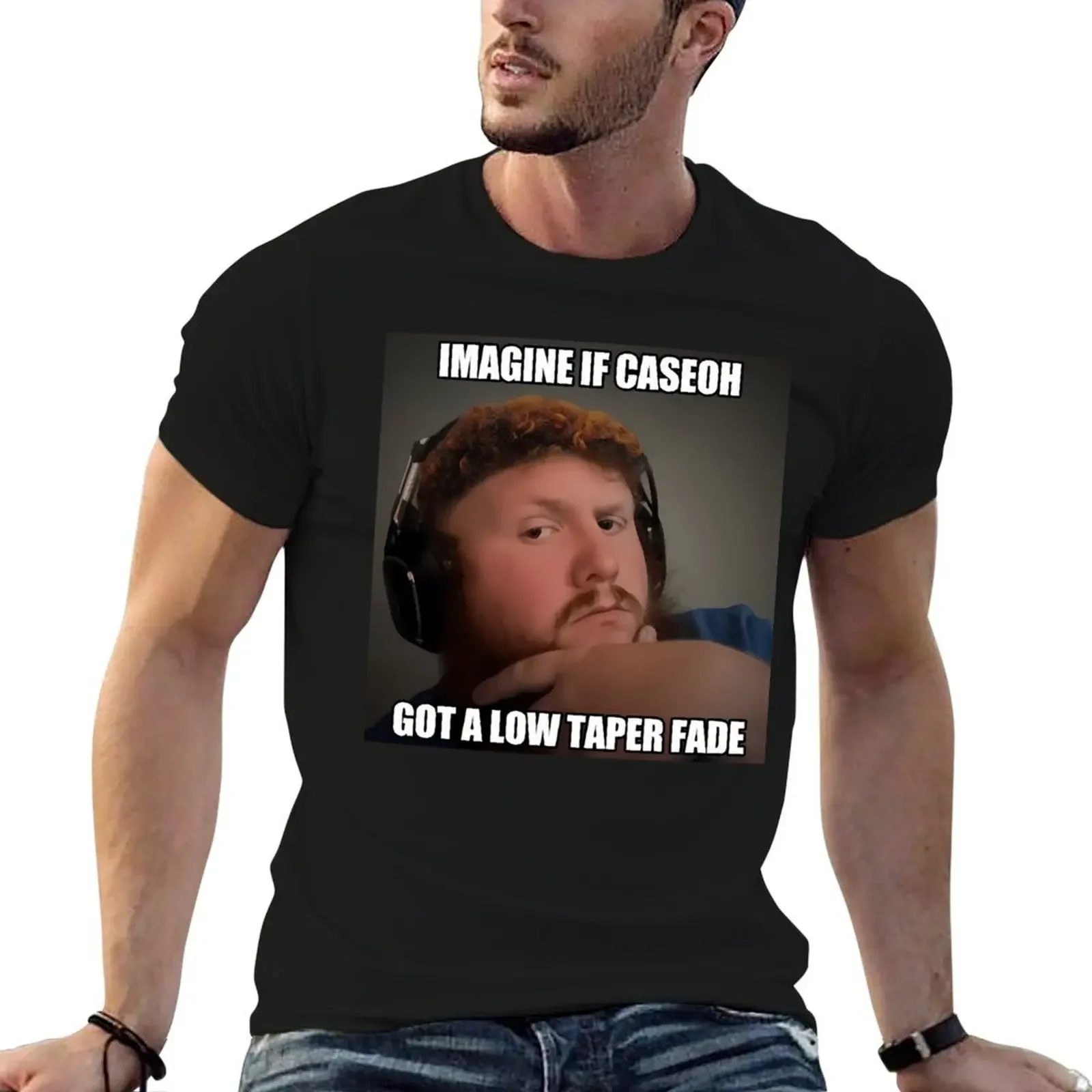 Caseoh Hair Meme T-Shirt baggy shirts tops mens clothes