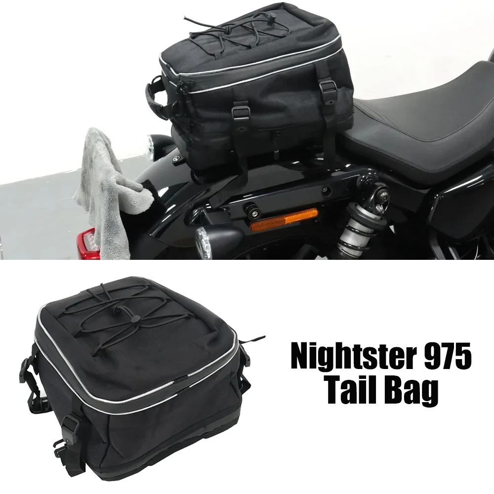 

For Sportster S 1250 RH1250 RH975 Fits Nightster 975 Tail Bag Motorcycle Waterproof Bag Storage Handlebar Bag Travel Tool Bag