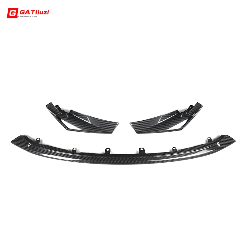 3 pcs/set Real Dry Carbon Fiber Car Front Lip Body Kit Splitters Bumper Lip Canards Splitter For BMW G80 M3 G82 G83 M4 2021-IN