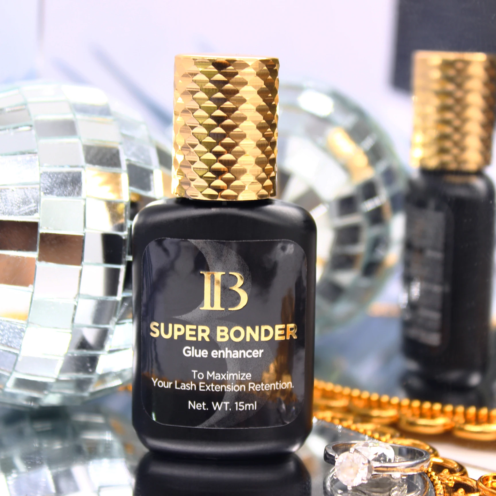 2 Bottles IB Super Bonder Banana Primer Fake Eyelash Extension Long Lasting Korea Booster Strong Adhesive Supplies Makeup Tools