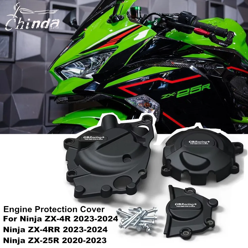 

Motorcycle Engine Cover Set Engine Protection Cover For Kawasaki Ninja ZX-4R ZX-4RR ZX 4R ZX 4RR 2023-2024 ZX-25R 2020-2023