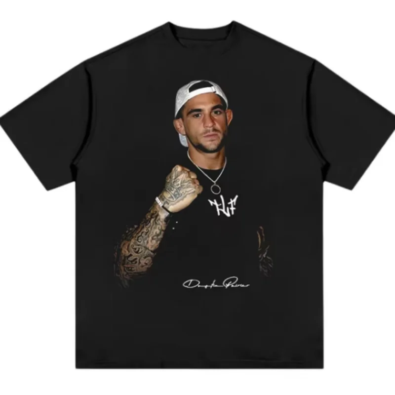 

Новое поступление Дастина Пирьер с принтом с коротким рукавом Уличная боксерская звезда ММА спортивная летняя мода Harajuku с коротким рукавом04198