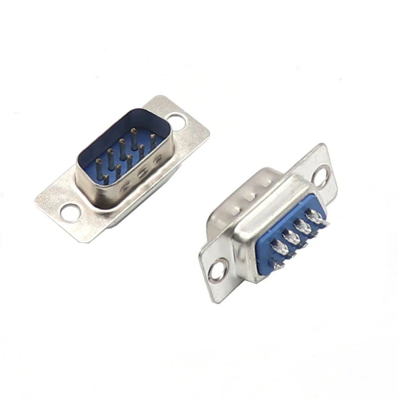 【5PCS】RS232 DB9 Connector Serial VGA 9 Pin Female 2 Rows Solder Type Plug D-SUB Male Plug Socket Connector