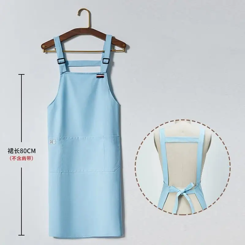 Korean Apron Custom Logo Floral Arrangement Painting Apron Cake Baking Coffee Milk Tea Shop Nail Art Work Clothes Women view 2
