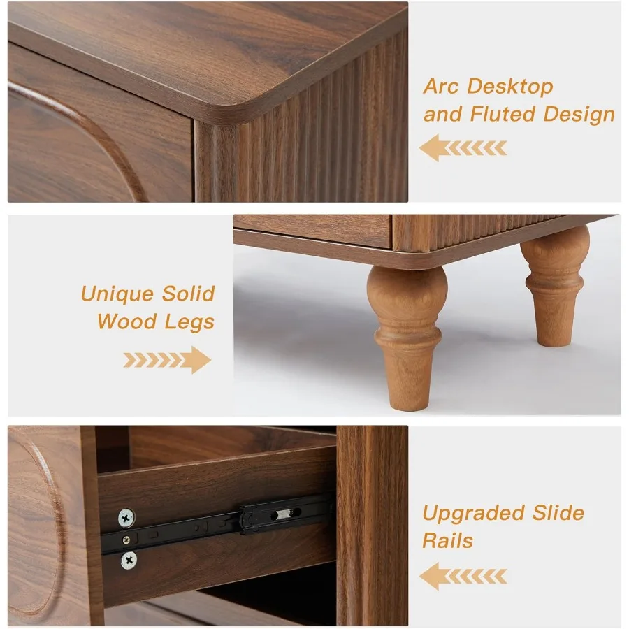 خزانة ذات 7 أدراج مخدد لغرفة النوم، خزانة ذات أدراج حديثة لمنتصف القرن، تخزين خشبي، منظم تسريحة كبير لغرفة النوم والمعيشة #5