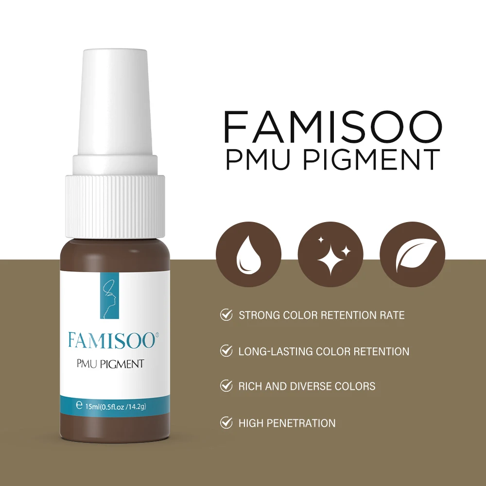 FAMISOO 15ml Permanent Makeup Pigment Microblading Paint Ink Body