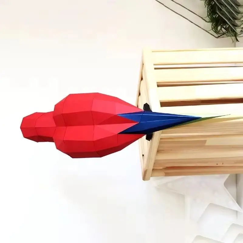 

50 см бумажная модель попугая домашний декор украшение стола Papercraft 3D DIY пазлы ручная работа креативные развивающие игрушки для детей