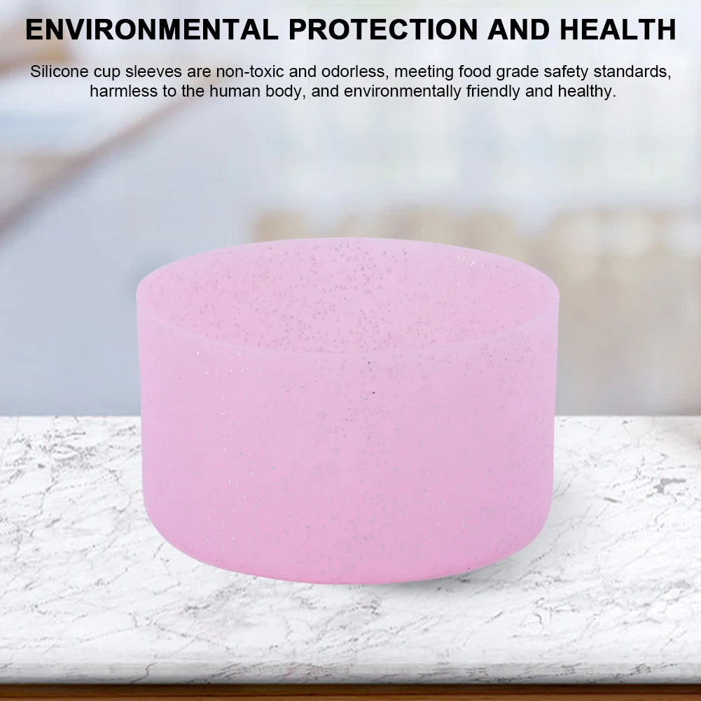 Silicone Water Bottle Boot Anti-Slip Protective Sleeve Heat Insulation Bottom Cover for Stanley 20-40oz Water Bottle