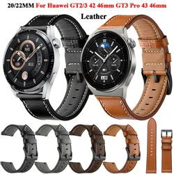 20 22MM Bracelet Leather Strap For Huawei Watch GT GT2 GT3 42 46mm Smart Watch Band GT 2 Pro GT3 Pro 46mm42mm Wristband Bracelet