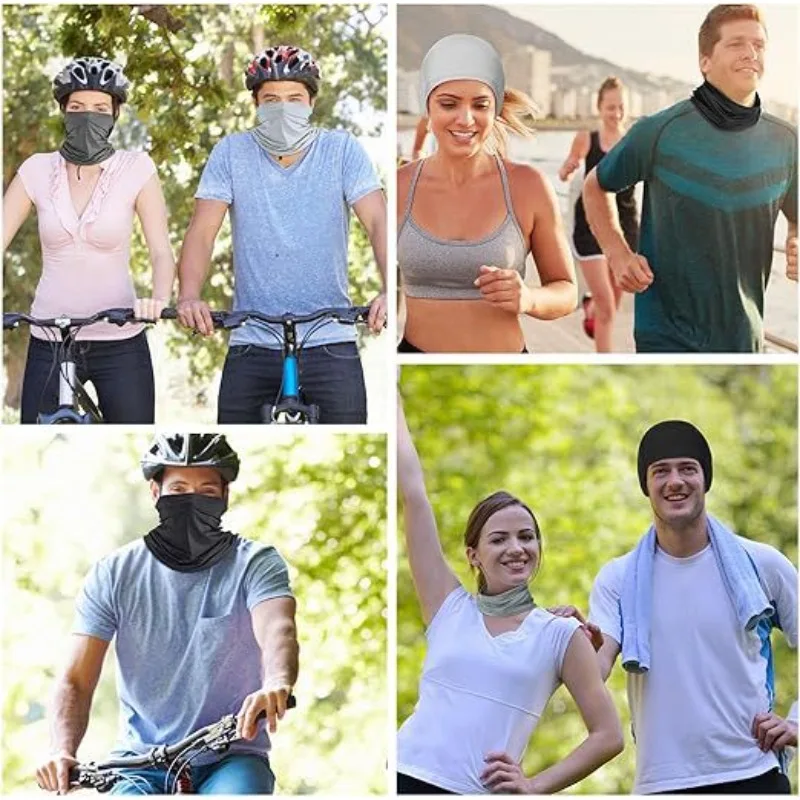 

Summer outdoor cycling face mask, milk silk sunscreen scarf, multifunctional magic headscarf, neck protective neck cover