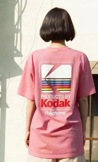 Tendance de la mode - T-shirt Kodak 100% coton - Haut décontracté à manches courtes confortable et d