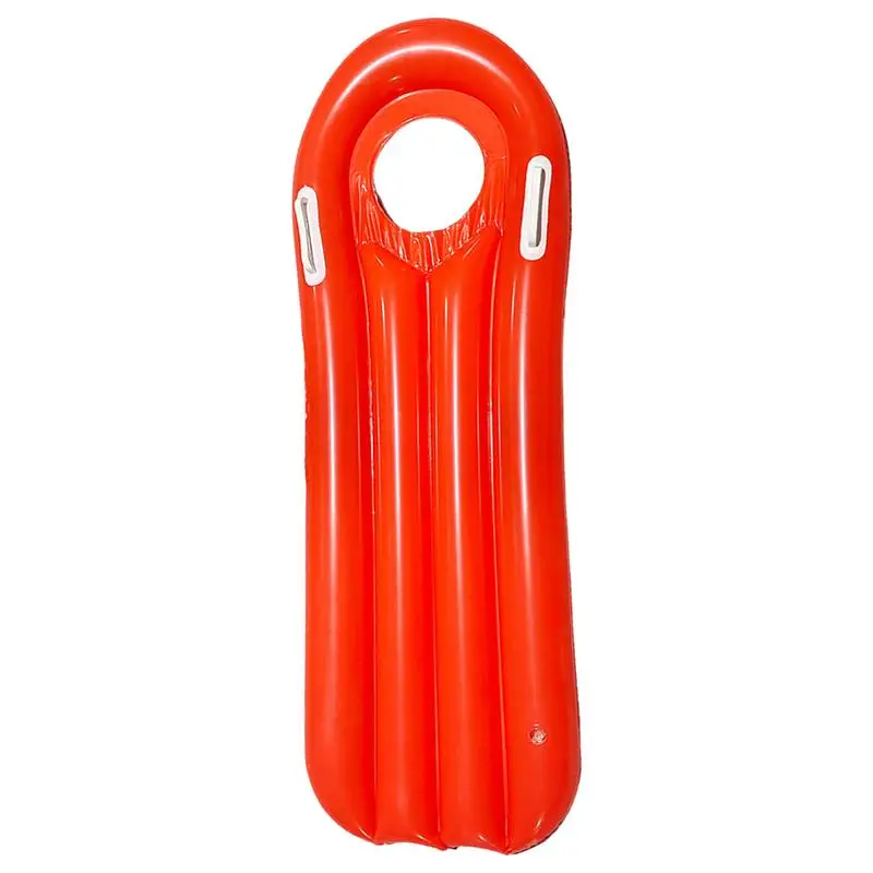 Inflatable Body Boards Portable Pool Lounger Red Kids Float Hammock Floating Couch Surf Body Board With Handles For Swimming