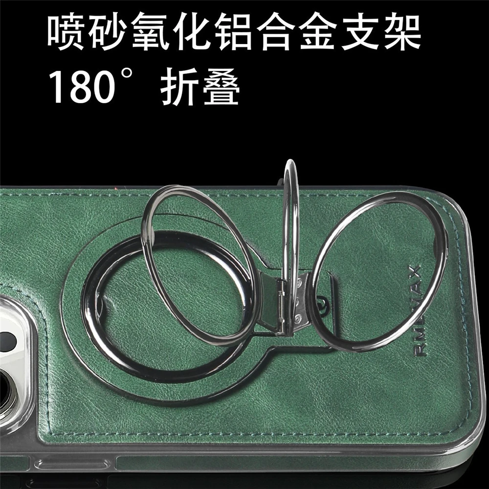 Magnetic Business Leather Phone Case for iPhone 16 Pro Max 14 13 12 11 15 Pro Max Kickstand Shockproof Cover